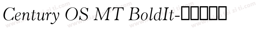 Century OS MT BoldIt字体转换